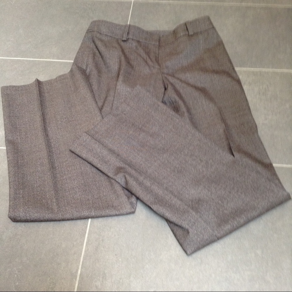 Ann Taylor brown wool/rayon classic trousers.